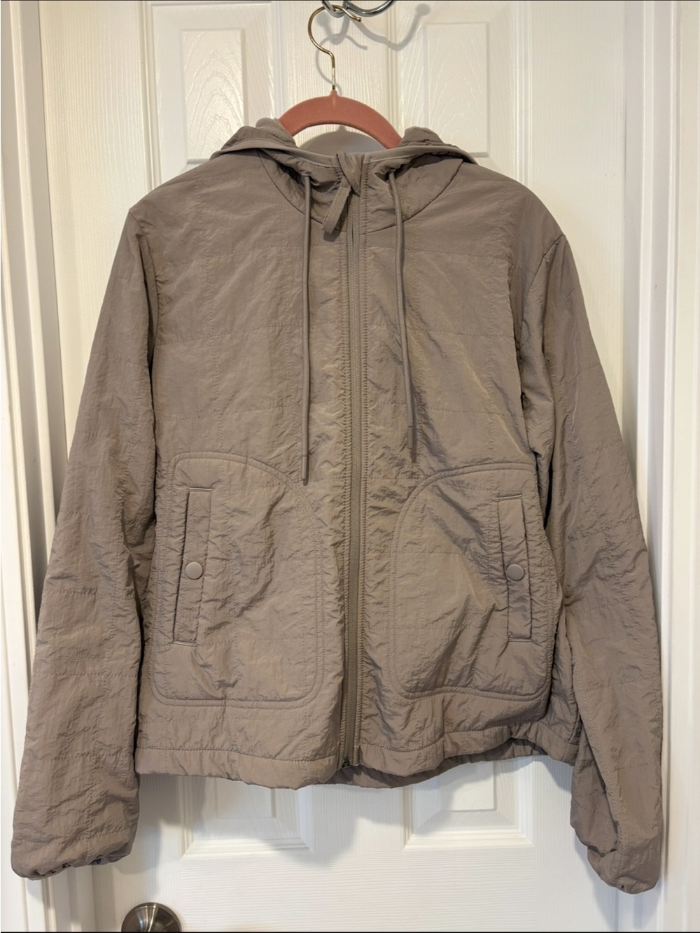 Avia Taupe Hooded Lightweight Hooded Jacket